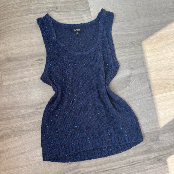 Apt. 9 Women's Deep Blue Tank Top - Picture 1 of 4